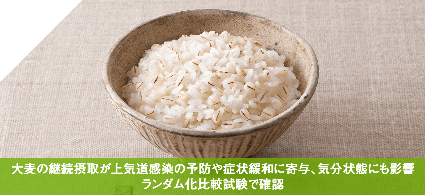 大麦の継続摂取が上気道感染の予防や症状緩和に寄与、気分状態にも影響 ランダム化比較試験で確認